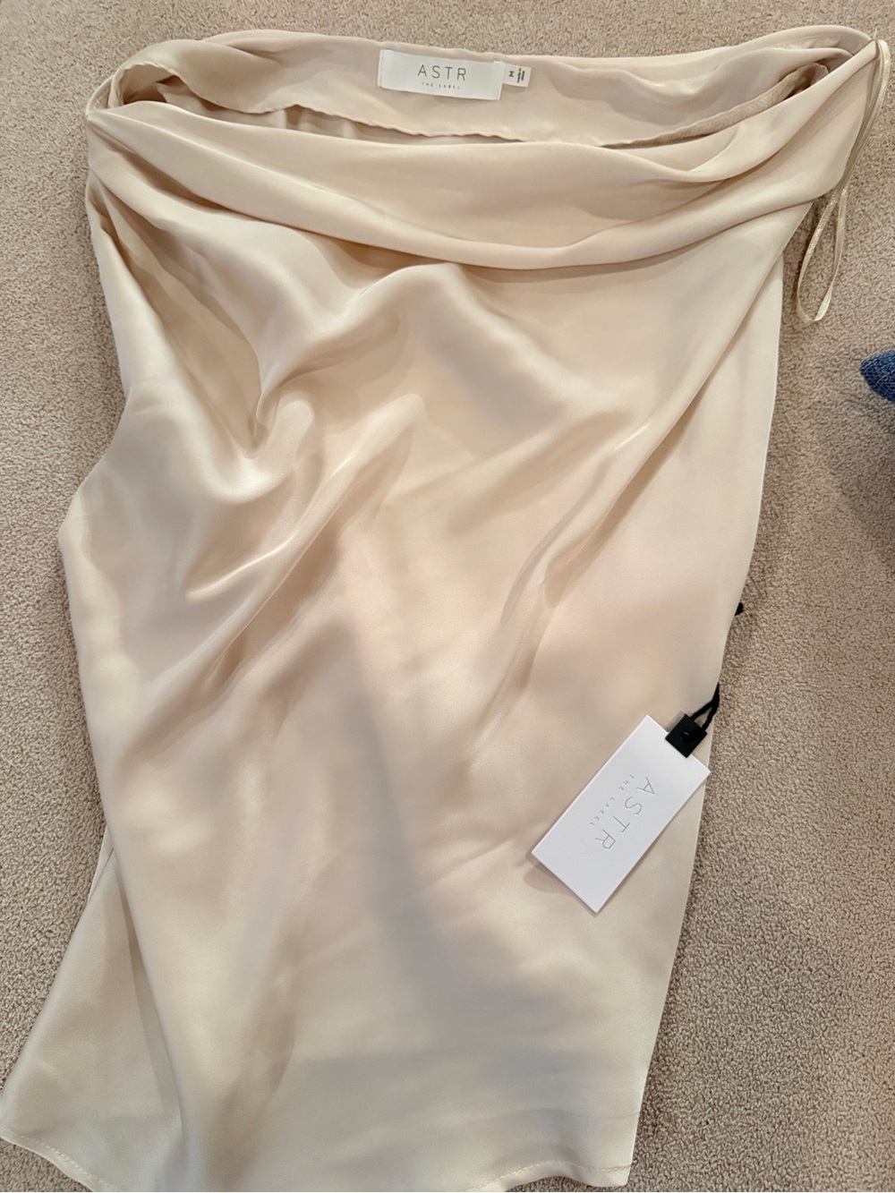 ASTR Cream Satin SHIRT